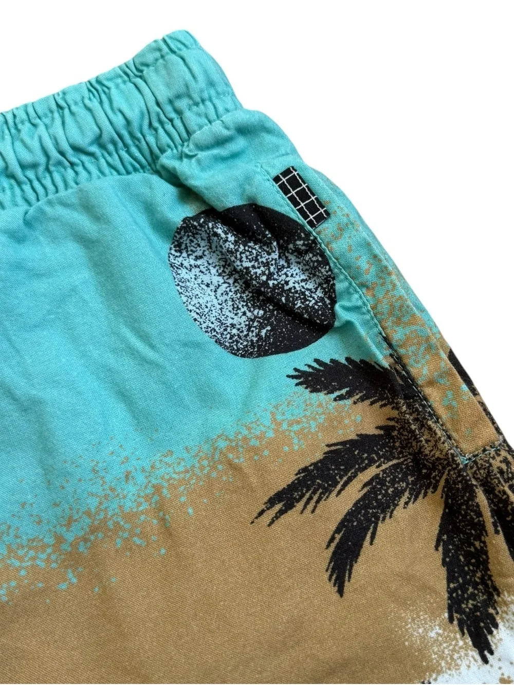 Molo Adi Holiday Island Shorts Boys Sz 4 Organic Cotton Palm Tree Hawaii Print